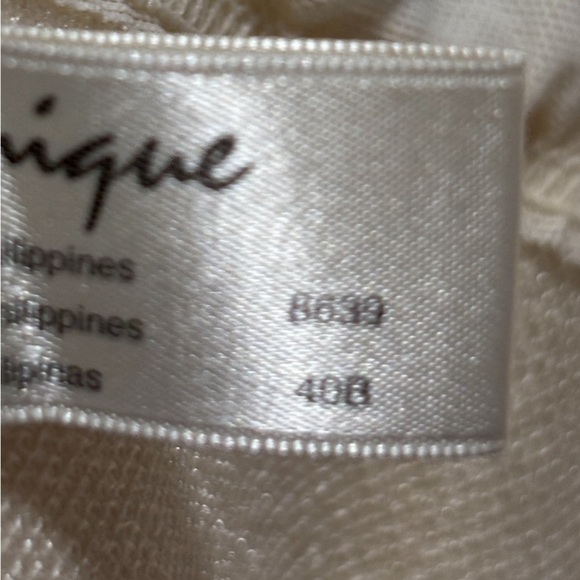 Strapless Bra Bustier 40B. Ivory Floral Lace. SKU 4 - Picture 3 of 8